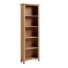 Narrow Oak Bookcase with 5 Shelves