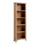 Narrow Oak Bookcase with 5 Shelves