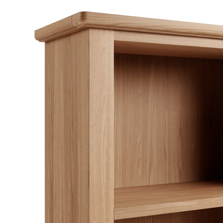 Narrow Oak Bookcase with 5 Shelves