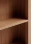 Narrow Oak Bookcase with 5 Shelves