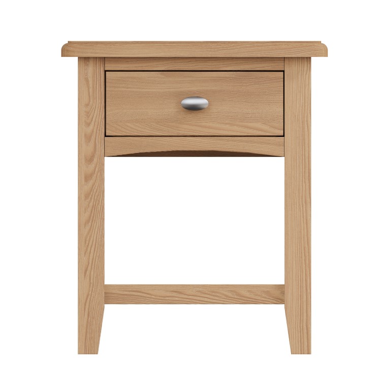 Oak Side Table with 1 Drawer