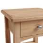 Oak Side Table with 1 Drawer