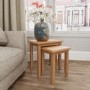 Bourton Set of 2 Side Tables in Solid Oak - Square