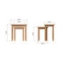 Bourton Set of 2 Side Tables in Solid Oak - Square