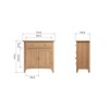 Bourton Solid Oak Sideboard with Double Doors 