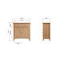Bourton Solid Oak Sideboard with Double Doors 