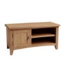 Bourton Solid Oak TV Unit with Cupboard & Open Shelves