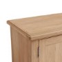 Bourton Solid Oak TV Unit with Cupboard & Open Shelves