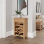 Solid Oak Wine Rack with Drawer