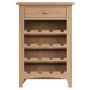 Solid Oak Wine Rack with Drawer