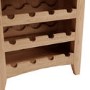 Solid Oak Wine Rack with Drawer