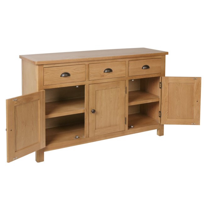 Rustic Oak 3 Door Sideboard