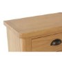 Rustic Oak Lamp Table with Basket
