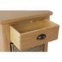 Rustic Oak Lamp Table with Basket