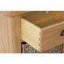 Rustic Oak Lamp Table with Basket