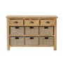 Rustic Oak 9 Drawer Storage Unit