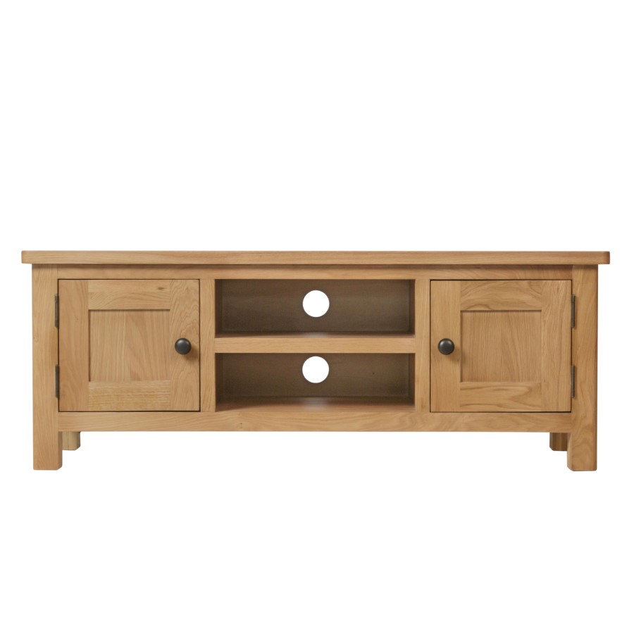 Rustic Oak Large TV Unit