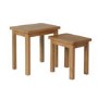 Set of 2 Oak Nest of Tables