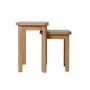 Set of 2 Oak Nest of Tables