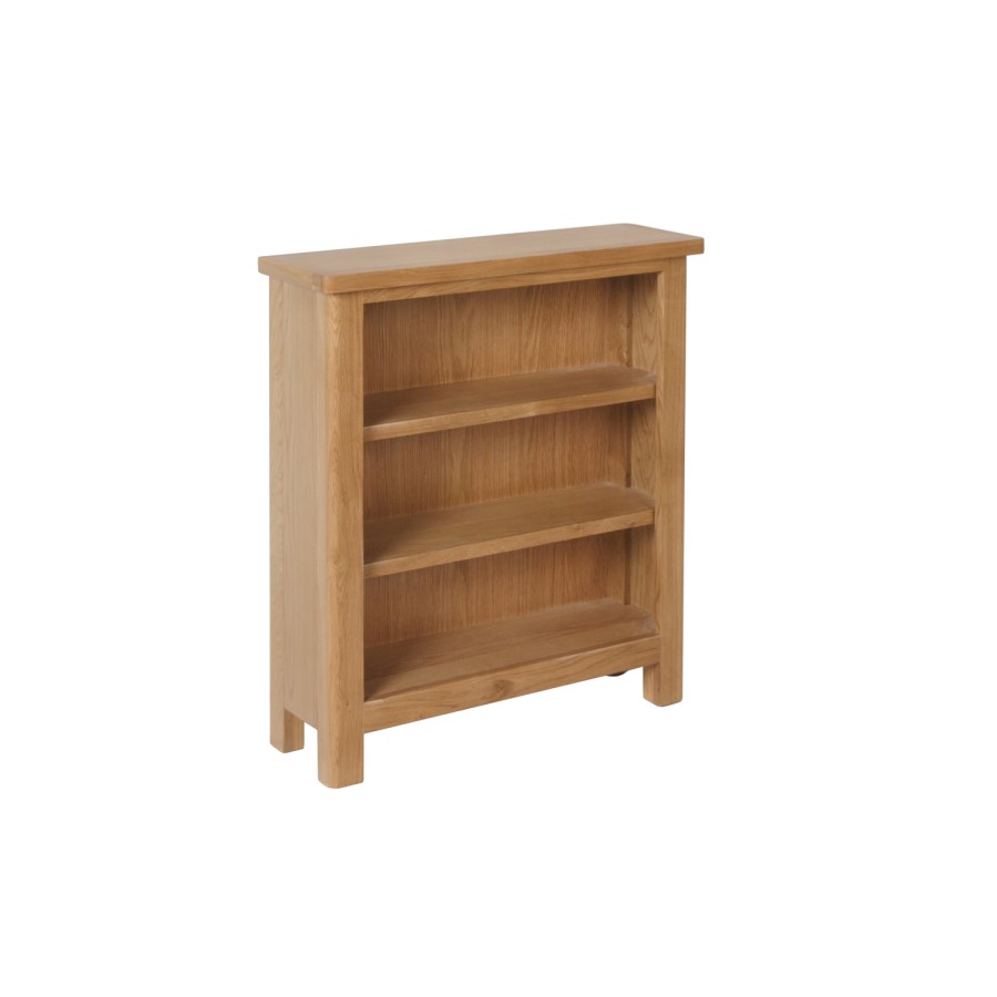 Rustic Oak Low Bookcase