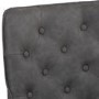 Pair of Faux Leather Grey Dining Chairs - Evander