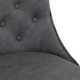 Pair of Faux Leather Grey Dining Chairs - Evander
