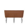 GRADE A1 - Small Tan Dining Bench with Studded Back