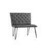 ONLY OPENED - Extra Small Grey Dining Bench with Studded Back