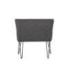 Extra Small Grey Dining Bench with Studded Back