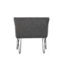 GRADE A1 - Extra Small Grey Dining Bench with Studded Back