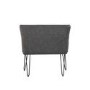 ONLY OPENED - Extra Small Grey Dining Bench with Studded Back