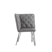 Grey Studded Back Corner Bench