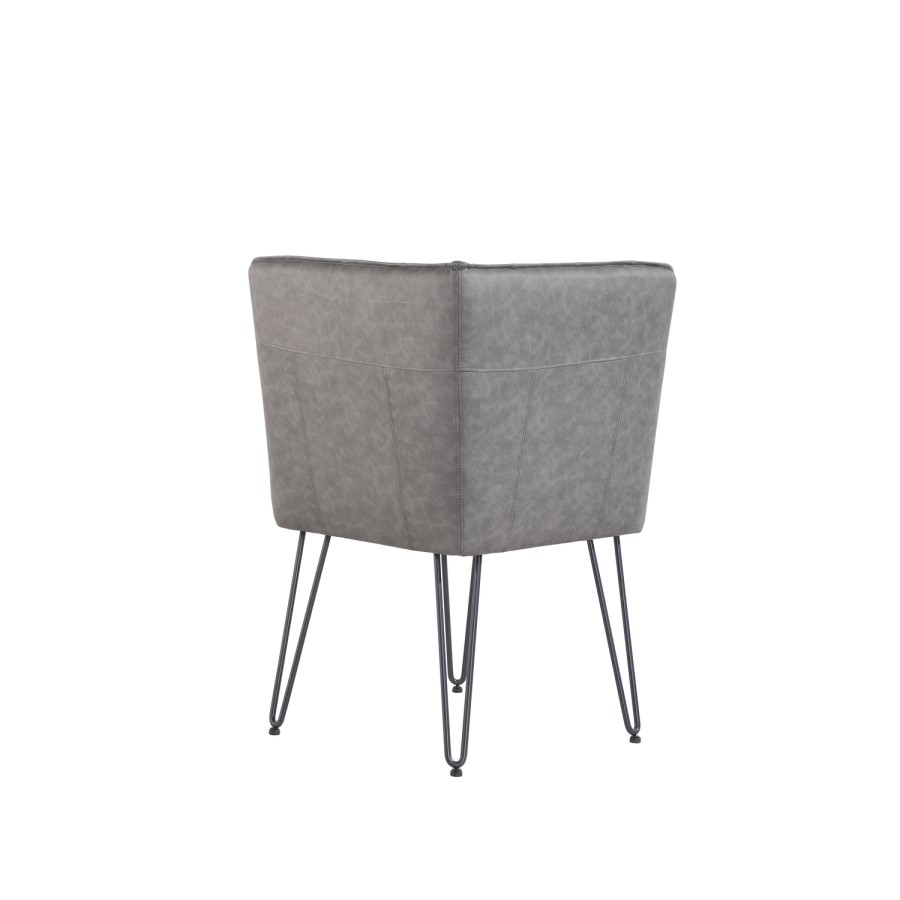 Grey Studded Back Corner Bench
