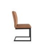 Pair of Tan Dining Chairs with Diamond Stitching