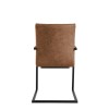 Tan Carver Dining Chairs with Diamond Stitching - Set of 2 