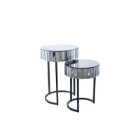 Smoked Grey Nest of Tables Mirror Panels
