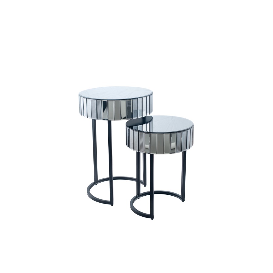 Smoked Grey Nest of Tables Mirror Panels