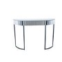 Smoked Grey Console Table with Mirrored Panels