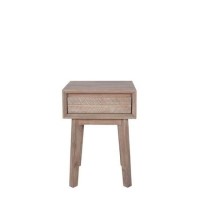 Wood Side Table with 1 Drawer 