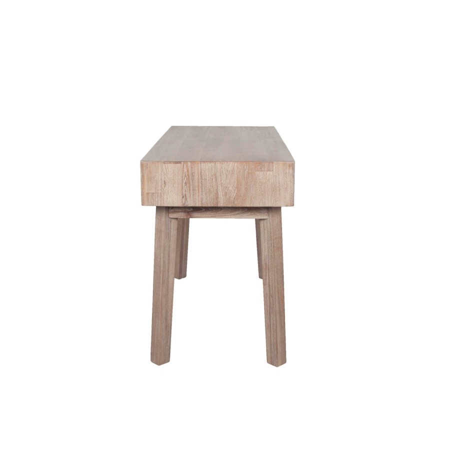Sand Wash Acacia Wood Console Table with 2 Drawers