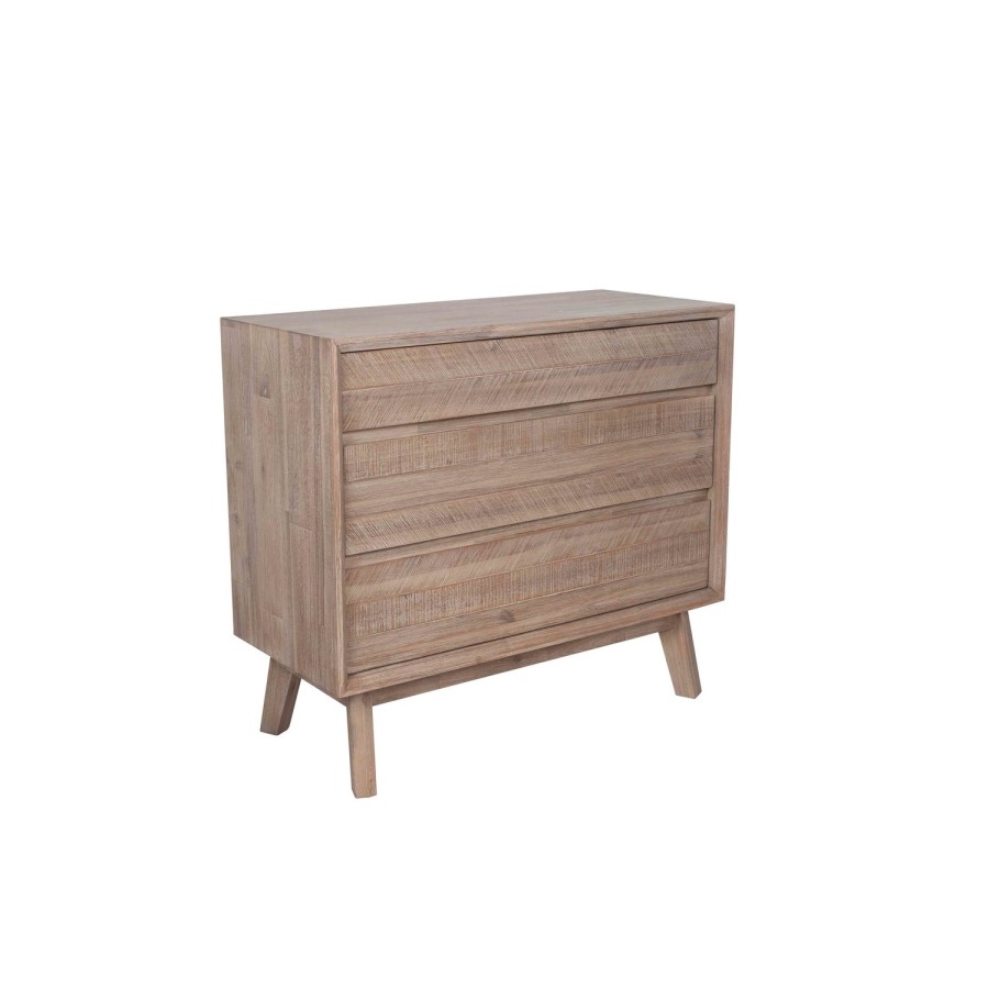 Sand Wash Acacia Wood Sideboard with 3 Drawers