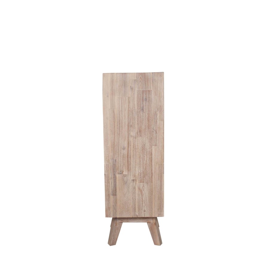 Sand Wash Acacia Wood Sideboard with 4 Drawers