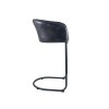Grey Tub Leather Bar Stool with Back