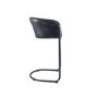 Grey Tub Leather Bar Stool with Back