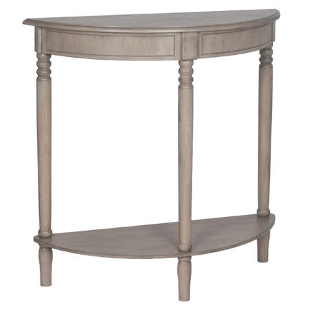 Pine Wood Half Moon Console Table 
