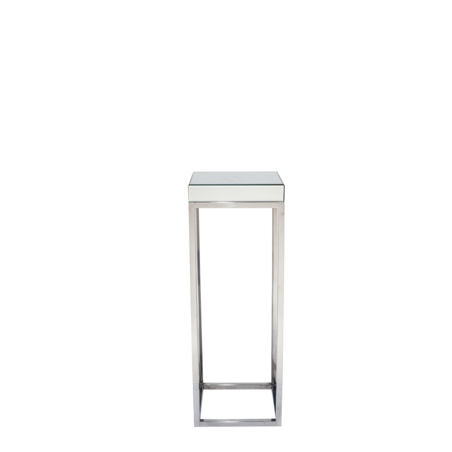 Mirrored Glass & Metal Square Large SideTable