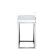 Mirrored Small Side Table in Glass &amp; Metal 