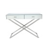 Silver Mirrored Glass &amp; Metal Console Table