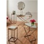 Silver Mirrored Glass & Metal Console Table