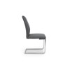 GRADE A1 - Hilton Cantilever Dining Chairs in Grey Faux Leather 